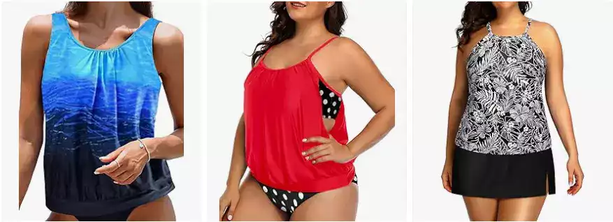 Plus-Size Tankini Swimwear